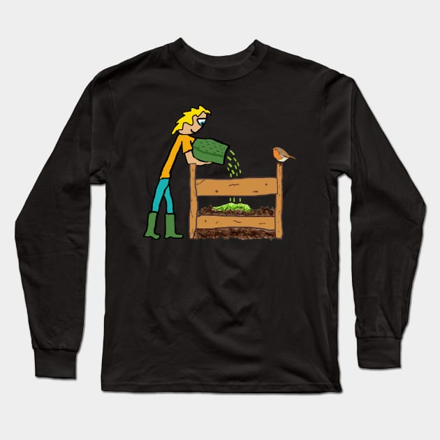 Composting Long Sleeve T-Shirt by Mark Ewbie